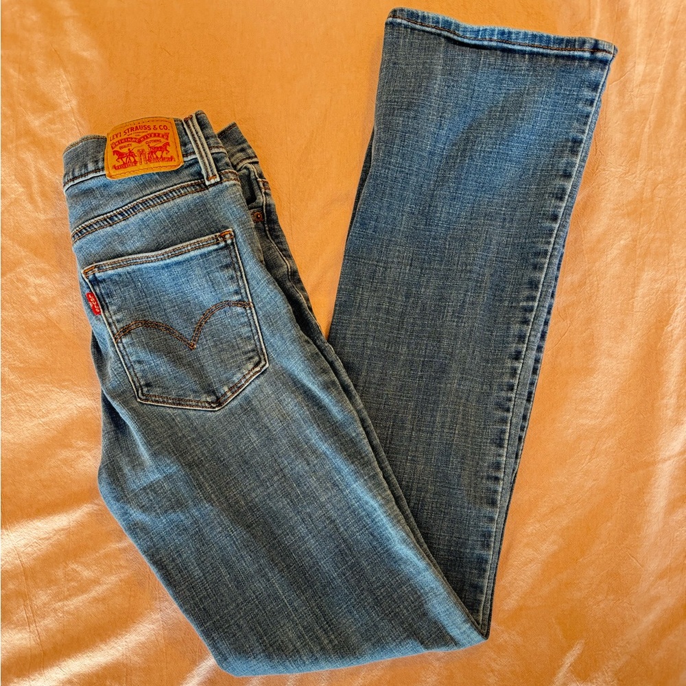 👖Levi's High Rise Slimming Boot Women's Medium Wash Light Blue Jeans Size 26x30